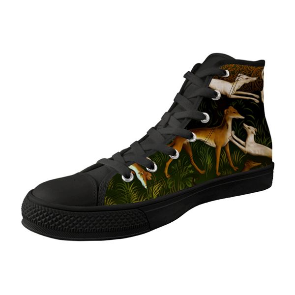 greyhound print shoes high shoes women's shoes platform canvas of black breathable leisure vulcanized lace-up women sneakers
greyhound print shoes high shoes women's shoes platform canvas of black breathable leisure vulcanized lace-up women sneakers
