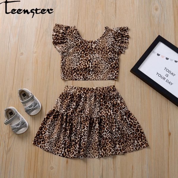 teenster summer girls ruffle outfits fashion leopard print flying sleeve skirt toddler kids clothes baby girl clothing set, White
teenster summer girls ruffle outfits fashion leopard print flying sleeve skirt toddler kids clothes baby girl clothing set, White