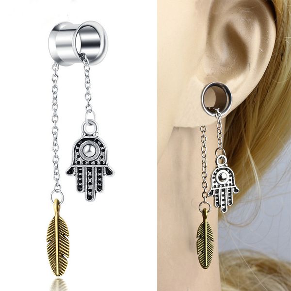 8-25mm dangle ear plug tunnel stainless steel screw ear gauges body piercing jewelry leaf flower tassel flesh tunnel expanders, Slivery;golden
8-25mm dangle ear plug tunnel stainless steel screw ear gauges body piercing jewelry leaf flower tassel flesh tunnel expanders, Slivery;golden