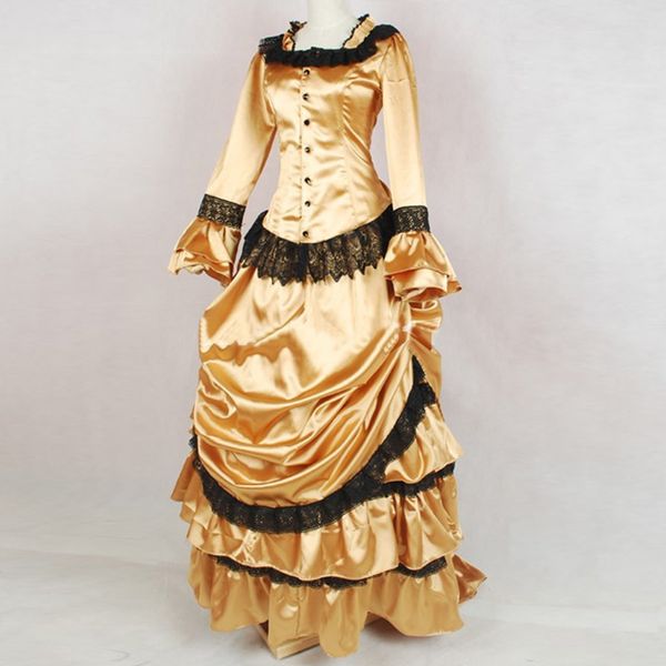gold classic gothic victorian bustle period dress medieval retro victorian party ball gowns, Black;red
gold classic gothic victorian bustle period dress medieval retro victorian party ball gowns, Black;red