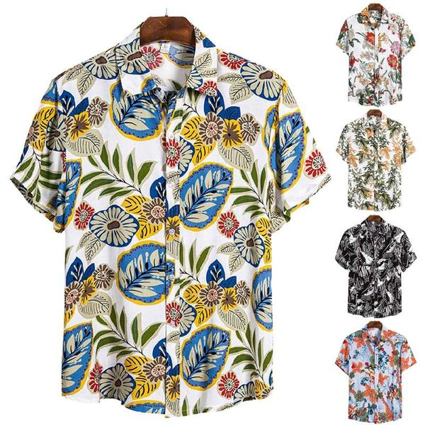 2020 men summer fashion linen short sleeve shirts floral print shirts loose baggy casual hawaii holiday loose casual, White;black
2020 men summer fashion linen short sleeve shirts floral print shirts loose baggy casual hawaii holiday loose casual, White;black