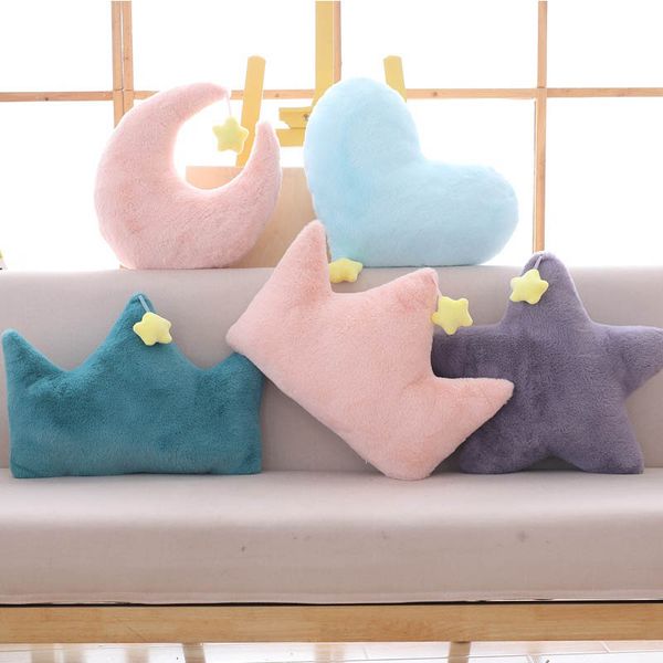 short plush cushions pillow soft fluffy throw core star moon crown heart shape stuffed sleeping toy children room decoration
short plush cushions pillow soft fluffy throw core star moon crown heart shape stuffed sleeping toy children room decoration