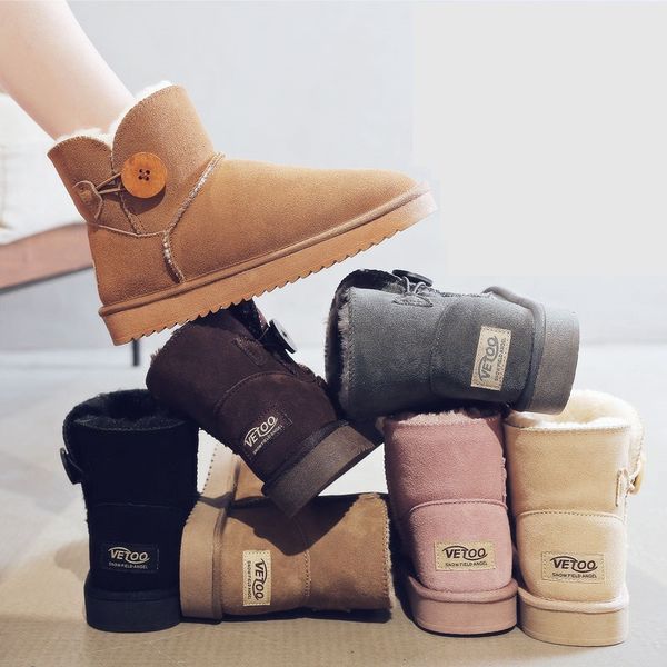 genuine cowhide nubuck snow boots women's short boots winter thick fur velvet low-ankle female cotton shoes woman, Black
genuine cowhide nubuck snow boots women's short boots winter thick fur velvet low-ankle female cotton shoes woman, Black