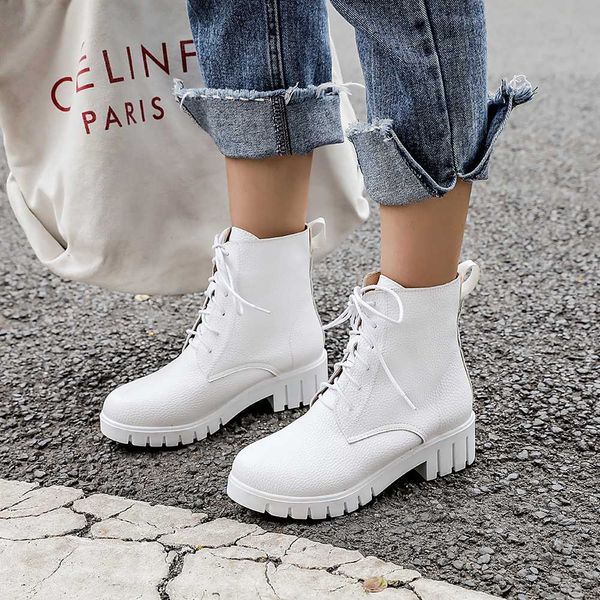 plus size 34-43 women's female ladies woman ankle boots shoes winter spring cow genuine leather lace up shoes punk plus fur warm, Black
plus size 34-43 women's female ladies woman ankle boots shoes winter spring cow genuine leather lace up shoes punk plus fur warm, Black