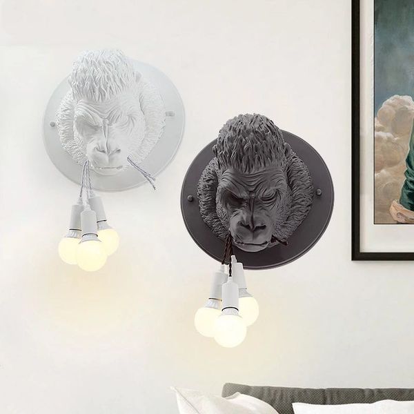 e27*3 nordic led wall sconce kitchen light home loft industrial decor wall vintage luminaire modern gorilla resin lamps
e27*3 nordic led wall sconce kitchen light home loft industrial decor wall vintage luminaire modern gorilla resin lamps