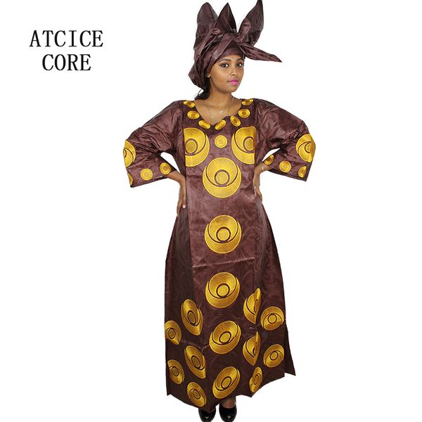 african design dress bazin riche embroidery long dress with scarf six colors a243#, Red
african design dress bazin riche embroidery long dress with scarf six colors a243#, Red