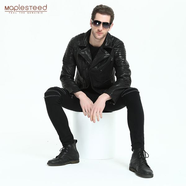 men's leather & faux men jacket 100% natural sheepskin soft skin motorcyle genuine coat autumn wholesale m195, Black
men's leather & faux men jacket 100% natural sheepskin soft skin motorcyle genuine coat autumn wholesale m195, Black
