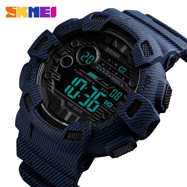 skmei watch men sports watches alarm clock cowboy waterproof week display men watches denim digital watch relogio masculino 1472, Slivery;brown
skmei watch men sports watches alarm clock cowboy waterproof week display men watches denim digital watch relogio masculino 1472, Slivery;brown