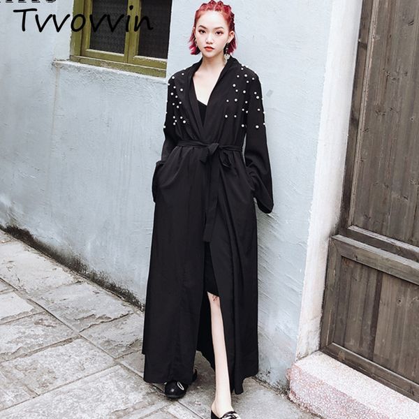 tvvovvin waistband pearl lengthen trench coat loose plus size coat fashion individuality women v neck vintage c593, Tan;black
tvvovvin waistband pearl lengthen trench coat loose plus size coat fashion individuality women v neck vintage c593, Tan;black