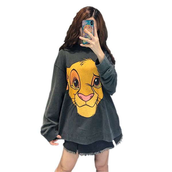 2019 autumn winter women sweatshirt the lion king cartoon print hoodies jacket female warm fashion coat casual female outwear, Black
2019 autumn winter women sweatshirt the lion king cartoon print hoodies jacket female warm fashion coat casual female outwear, Black