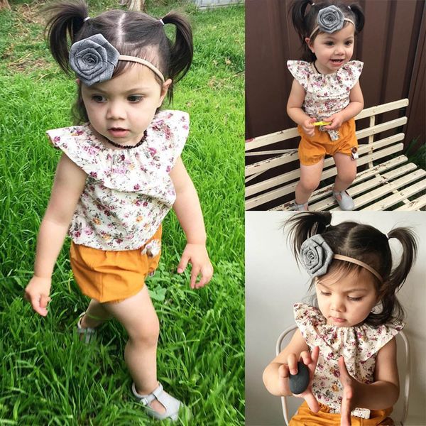 2020 summer toddler kids girl floral sleeveless +bow shorts pants outfits party clothes set vestido, White
2020 summer toddler kids girl floral sleeveless +bow shorts pants outfits party clothes set vestido, White