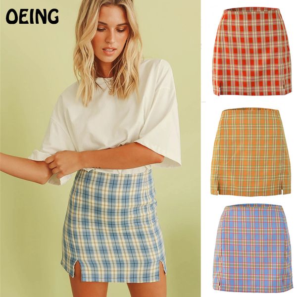 oeing 4 colors summer 2020 women plaid mini skirt fashion high waist wild bottom split elegant chic skirts streetwear clothing, Black
oeing 4 colors summer 2020 women plaid mini skirt fashion high waist wild bottom split elegant chic skirts streetwear clothing, Black