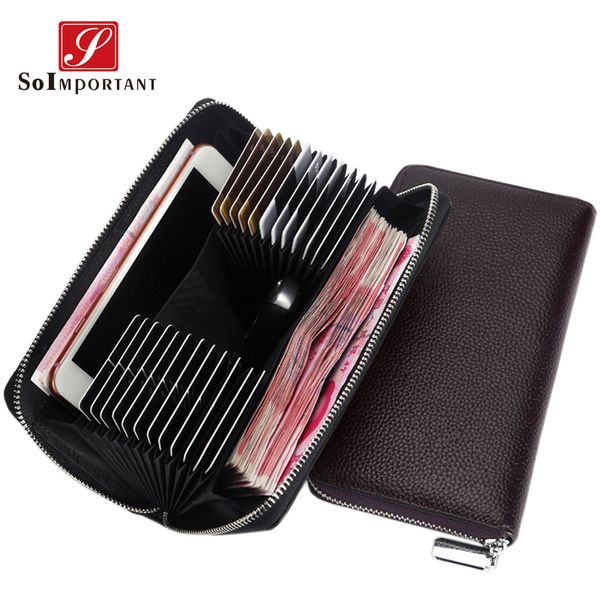 genuine leather women men wallets zipper coin pocket long bags 24 card holder business purse female clutch passport cover male, Red;black
genuine leather women men wallets zipper coin pocket long bags 24 card holder business purse female clutch passport cover male, Red;black