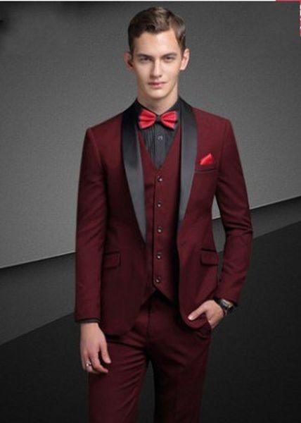handsome one button burgundy groom tuxedos shawl lapel men wedding party groomsmen 3 pieces suits (jacket+pants+vest+tie) k133, Black;gray
handsome one button burgundy groom tuxedos shawl lapel men wedding party groomsmen 3 pieces suits (jacket+pants+vest+tie) k133, Black;gray
