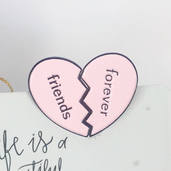broken heart pink friends forever cute personality brooch creative decorations denim lapels special gifts for children pins, Gray
broken heart pink friends forever cute personality brooch creative decorations denim lapels special gifts for children pins, Gray