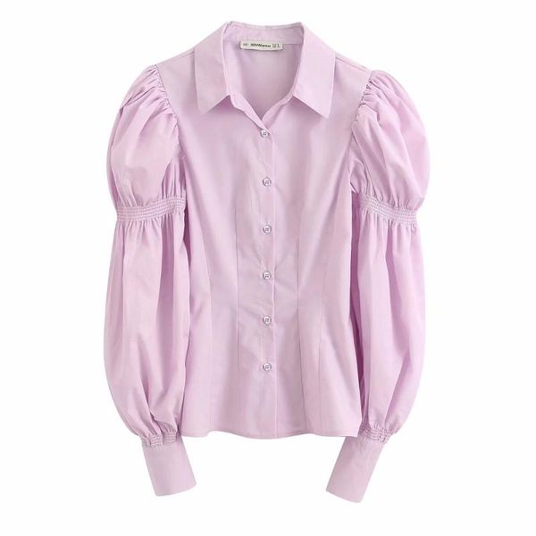 stylish chic light purple ruched sleeve poplin blouses women fashion turn-down collar elegant ladies buttons shirts, White
stylish chic light purple ruched sleeve poplin blouses women fashion turn-down collar elegant ladies buttons shirts, White