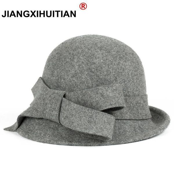 2017 new winter warmth fashion bow fedora lady hat dome elegant ladies real wool er for women bowknot winters hats for women, Blue;gray
2017 new winter warmth fashion bow fedora lady hat dome elegant ladies real wool er for women bowknot winters hats for women, Blue;gray