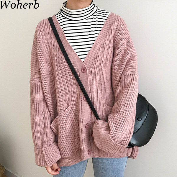 women's knits & tees woherb 2021 korean cardigan women loose winter sweater jacket ladies kawaii knitting coat jumper chaqueta mujer 20, White
women's knits & tees woherb 2021 korean cardigan women loose winter sweater jacket ladies kawaii knitting coat jumper chaqueta mujer 20, White