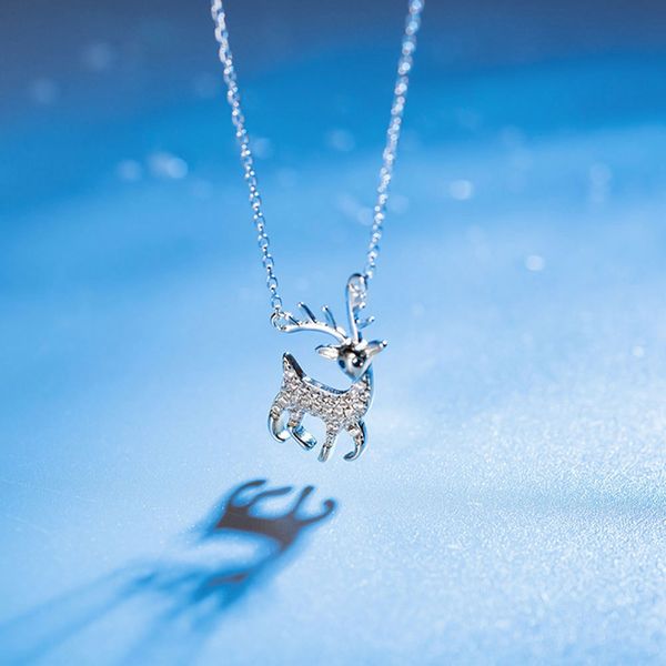 fashion jewelry crystal elk deer pendant necklace christmas gift for women girls silver necklace luxurious clavicular chain
fashion jewelry crystal elk deer pendant necklace christmas gift for women girls silver necklace luxurious clavicular chain