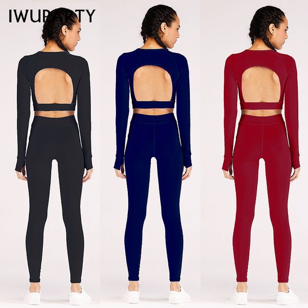 2pcs backless joga set women sport suit crop workout pants gym high waist leggings sport clothing fitness long sleeve shirt, White
2pcs backless joga set women sport suit crop workout pants gym high waist leggings sport clothing fitness long sleeve shirt, White