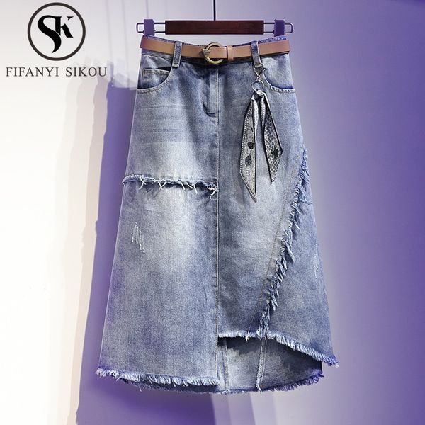womens plus size 5xl blue denim skirt fashion casual high waist skirts women 2020 spring summer mid long jean skirts with belt, Black
womens plus size 5xl blue denim skirt fashion casual high waist skirts women 2020 spring summer mid long jean skirts with belt, Black