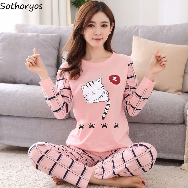 pajamas sets women o-neck cartoon printing kawaii cotton sleepwear pajamas womens winter soft korean homewear 2 pieces cute set, Blue;gray
pajamas sets women o-neck cartoon printing kawaii cotton sleepwear pajamas womens winter soft korean homewear 2 pieces cute set, Blue;gray