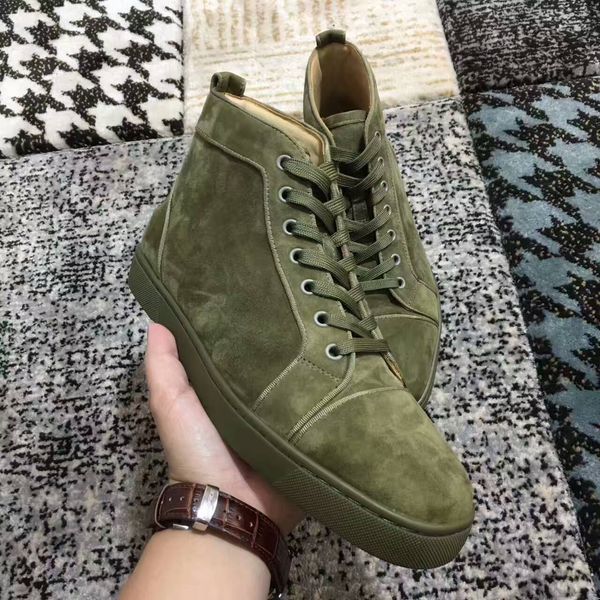 new mens womens high green suede red bottom casual shoesfashion gentleman designer lace-up sneakers size 36-46 t01, Black
new mens womens high green suede red bottom casual shoesfashion gentleman designer lace-up sneakers size 36-46 t01, Black
