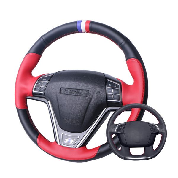 diy leather black hand-stitched car steering wheel cover for itroen c4 c4l 2011-2015 ds4
diy leather black hand-stitched car steering wheel cover for itroen c4 c4l 2011-2015 ds4