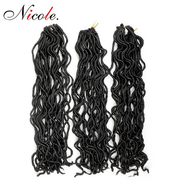 николь волос 24 корни 20 дюймов богиня faux локс вьющиеся крючком косы волос kanekalon синтетические дреды наращивание волос для женщин, Black 
николь волос 24 корни 20 дюймов богиня faux локс вьющиеся крючком косы волос kanekalon синтетические дреды наращивание волос для женщин, Black