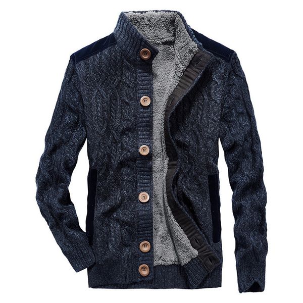 warm men winter coats plus velvet thick sweater knitted jacket stand collar casual jackets loose men solid coats with button, Black;brown
warm men winter coats plus velvet thick sweater knitted jacket stand collar casual jackets loose men solid coats with button, Black;brown