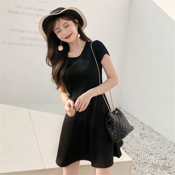 new 2019 spring summer fashion women short sleeve dresses casual dress tunic pullover cute white black patchwork, Black;gray
new 2019 spring summer fashion women short sleeve dresses casual dress tunic pullover cute white black patchwork, Black;gray