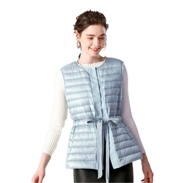 down vest female long section 2019 new thin round neck thin down jacket vest jacket tide, Black
down vest female long section 2019 new thin round neck thin down jacket vest jacket tide, Black