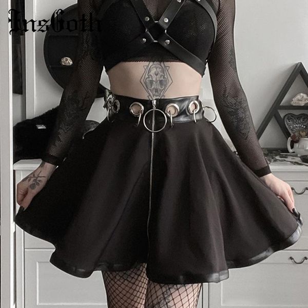 insgoth women black mini skirts gothic punk ring zipper high waist female streetwear skirts fashion party a-line skirt
insgoth women black mini skirts gothic punk ring zipper high waist female streetwear skirts fashion party a-line skirt
