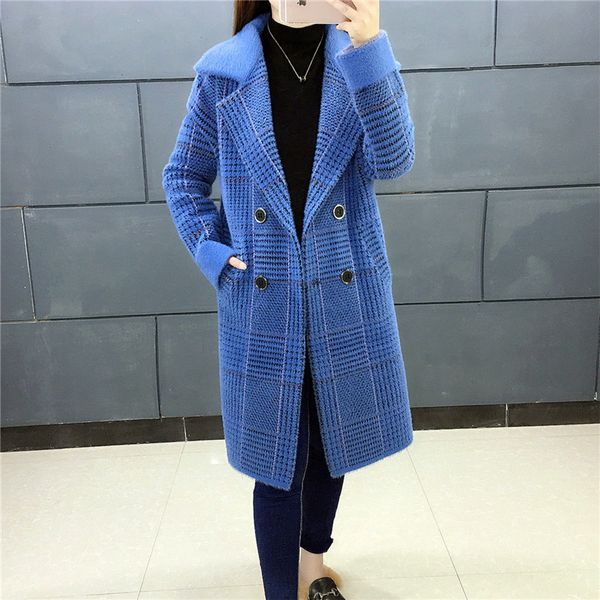 long cardigan female 2019 autumn winter long sleeve cardigan women sweater women knitted lattice jacket thicken woolen coat, Black
long cardigan female 2019 autumn winter long sleeve cardigan women sweater women knitted lattice jacket thicken woolen coat, Black