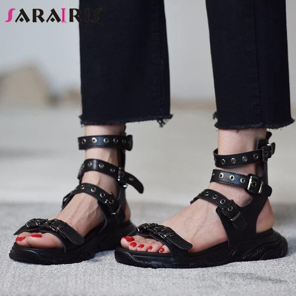 sarairis summer flat sandals rome punk metal decoration sandals women low wedges gladiator shoes woman, Black
sarairis summer flat sandals rome punk metal decoration sandals women low wedges gladiator shoes woman, Black