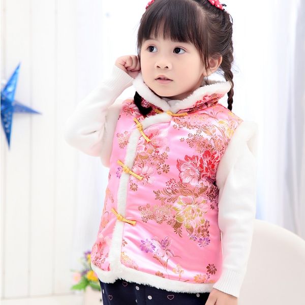 children jacket chinese new year baby girl qipao vest clothes spring holiday kids coat floral outfits outwear girl waistcoat top, White
children jacket chinese new year baby girl qipao vest clothes spring holiday kids coat floral outfits outwear girl waistcoat top, White