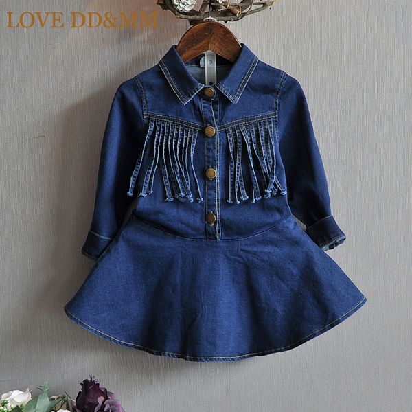 love dd&mm girls dresses 2020 autumn new children's wear girls casual tassel button long-sleeved comfortable denim dress, Red;yellow
love dd&mm girls dresses 2020 autumn new children's wear girls casual tassel button long-sleeved comfortable denim dress, Red;yellow