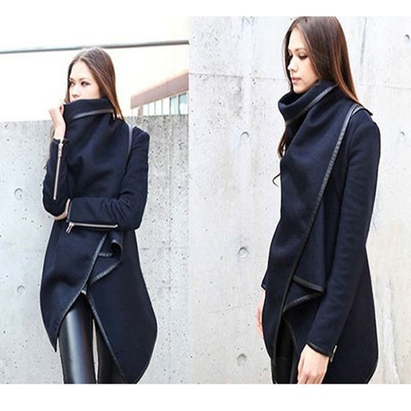 fall/winter clothes for women 2019 new european and american wool & blends coats ladies trim personality asymmetric rules short jacket coats, Black
fall/winter clothes for women 2019 new european and american wool & blends coats ladies trim personality asymmetric rules short jacket coats, Black