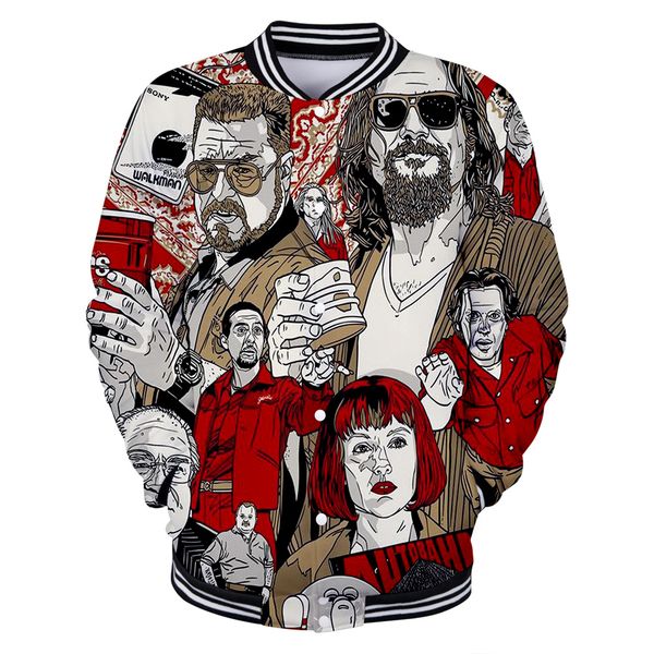 the big lebowski print baseball jacket men/women winter fashion casual harajuku comfortable jacket coat salbe, Black;brown
the big lebowski print baseball jacket men/women winter fashion casual harajuku comfortable jacket coat salbe, Black;brown