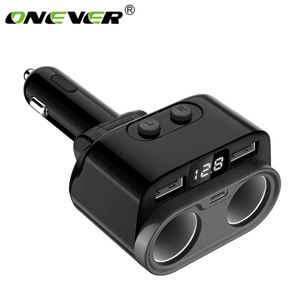 onever 2 cigarette lighter ports hub usb charger adapter for smartphone tablet car fast chargers car accessories with usb typ-c
onever 2 cigarette lighter ports hub usb charger adapter for smartphone tablet car fast chargers car accessories with usb typ-c