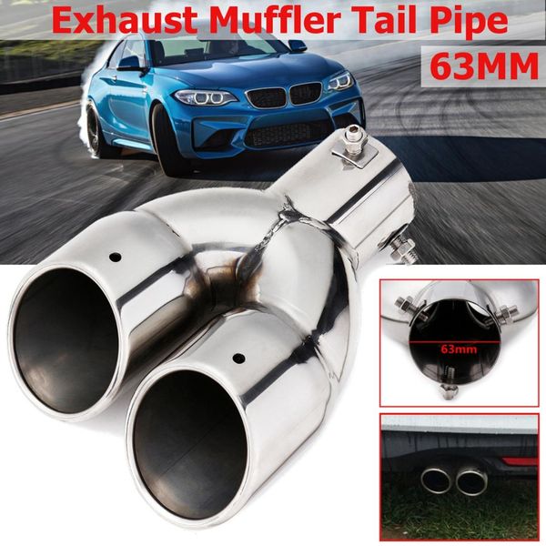 universal silver double outlet stainless steel chrome muffler exhaust pipe tip end trim modified tail throat liner pipe
universal silver double outlet stainless steel chrome muffler exhaust pipe tip end trim modified tail throat liner pipe
