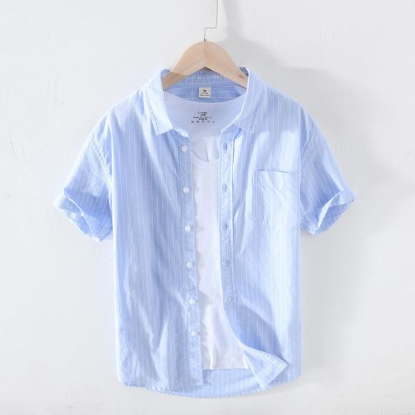 2020 summer new striped shirts men short sleeve 100% cotton casual shirt plus size clothing y2693, White;black
2020 summer new striped shirts men short sleeve 100% cotton casual shirt plus size clothing y2693, White;black