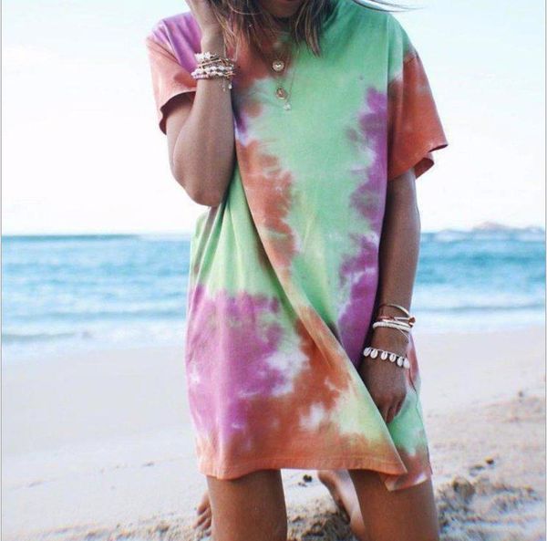 2020 women designer pencil dress summer tie-dyed casual tshirt dresses crew neck loose breathable female clothing, Black;gray
2020 women designer pencil dress summer tie-dyed casual tshirt dresses crew neck loose breathable female clothing, Black;gray