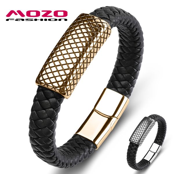 mozo fashion 2020 men classic format bracelet leather stainless steel simple bracelets man collocation punk jewelry 2 color 144, Golden;silver
mozo fashion 2020 men classic format bracelet leather stainless steel simple bracelets man collocation punk jewelry 2 color 144, Golden;silver