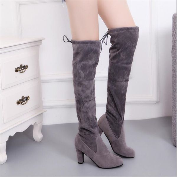 female winter thigh high boots faux suede leather high heels women over the knee botas mujer shoes plus size 34-43 women boots, Black
female winter thigh high boots faux suede leather high heels women over the knee botas mujer shoes plus size 34-43 women boots, Black