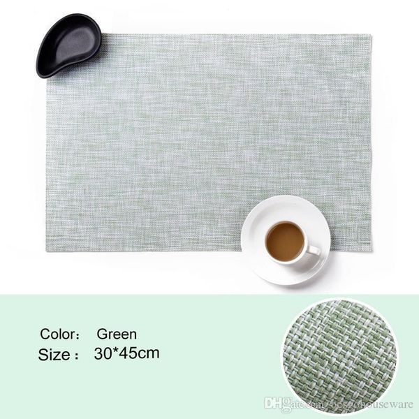 linen thick insulation placemat wholesale 6 colors woven western food mat european style 45*30cm pvc placemat l spinning bh0411 tqq
linen thick insulation placemat wholesale 6 colors woven western food mat european style 45*30cm pvc placemat l spinning bh0411 tqq