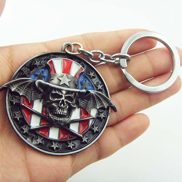 band series new arrival accessories avenged sevenfold black fashion pendant keychain for gifts, Silver
band series new arrival accessories avenged sevenfold black fashion pendant keychain for gifts, Silver