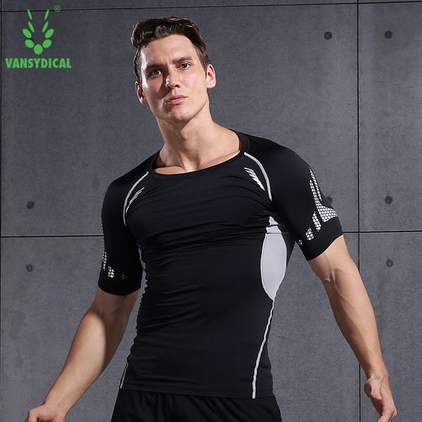 vansydical men shirt running run sports sportswear compression tights breathable fitness exercise gym shirt short sleeve, Black;blue
vansydical men shirt running run sports sportswear compression tights breathable fitness exercise gym shirt short sleeve, Black;blue