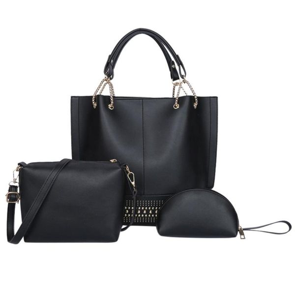 3pcs women bag set fashion women handbag pu leather ladies shoulder bags rivet crossbody messenger bag small purse clutch
3pcs women bag set fashion women handbag pu leather ladies shoulder bags rivet crossbody messenger bag small purse clutch