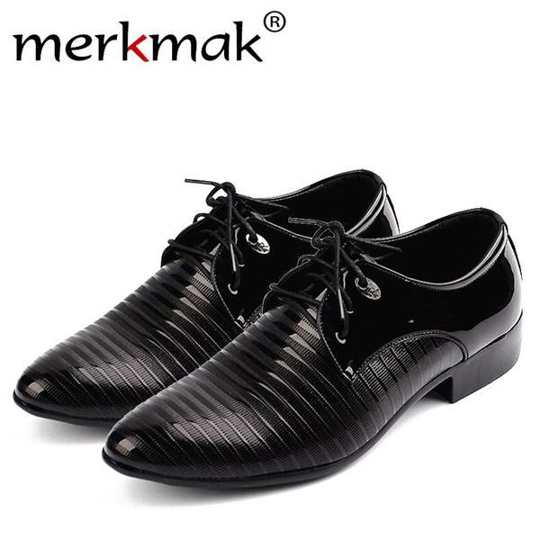 merkmak 38-48 men's lace-up oxfords dress shoes men's pu leather business office wedding flats man casual party driving shoes, Black
merkmak 38-48 men's lace-up oxfords dress shoes men's pu leather business office wedding flats man casual party driving shoes, Black
